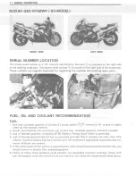 Предварительный просмотр 6 страницы Suzuki GSX-R750W 1993 Service Manual