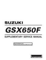 Suzuki GSX650F Supplementary Service Manual предпросмотр