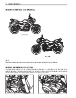 Предварительный просмотр 10 страницы Suzuki GW250 Service Manual