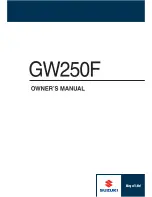 Suzuki gw250F Owner'S Manual предпросмотр