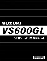 Предварительный просмотр 1 страницы Suzuki Intruder VS600GL Service Manual