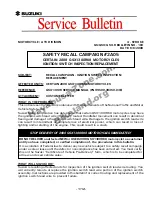 Предварительный просмотр 1 страницы Suzuki k8 gsx1300r Service Bulletin