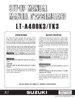 Suzuki LT-A400FK3 Setup Manual preview