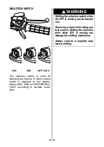 Предварительный просмотр 28 страницы Suzuki LT-A450X 2007 Owner'S Manual