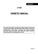 Предварительный просмотр 2 страницы Suzuki LT-Z90 Owner'S Manual