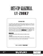 Preview for 1 page of Suzuki LT-Z90K7 Setup Manual