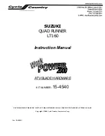 Предварительный просмотр 1 страницы Suzuki QUADRUNNER Instruction Manual