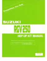 Preview for 1 page of Suzuki RGV250 1989 Manual