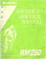 Suzuki RM250 Owner'S Service Manual preview