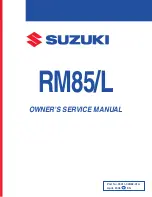 Suzuki RM85 Owner'S Service Manual preview