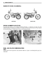 Предварительный просмотр 8 страницы Suzuki RV125 Service Manual