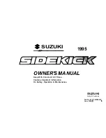 Preview for 1 page of Suzuki SIDEKICK 1995 Owner'S Manual