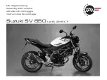 Suzuki SV 650 2016 Assembly Instructions Manual предпросмотр