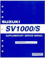 Предварительный просмотр 1 страницы Suzuki SV1000K5 Supplementary Service Manual