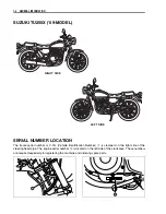 Предварительный просмотр 14 страницы Suzuki TU250X Service Manual