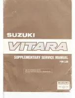 Preview for 1 page of Suzuki VITARA 1993 Supplementary Service Manual