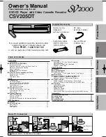 SV2000 CSV205DT Owner'S Manual preview