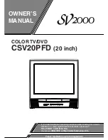 Preview for 1 page of SV2000 CSV20PFD Owner'S Manual