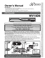 SV2000 SV2000 WV10D6 Owner'S Manual preview