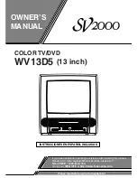 Preview for 1 page of SV2000 WV13D5 Owner'S Manual