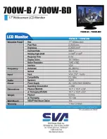 Preview for 2 page of SVA 700W-B Specifications