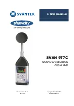 Preview for 1 page of Svantek Shawcity SVAN 977C User Manual