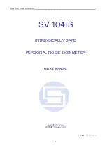 Preview for 1 page of Svantek SV 104IS User Manual