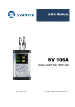 Preview for 1 page of Svantek SV 106A User Manual