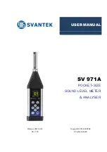 Предварительный просмотр 1 страницы Svantek SV 971A User Manual