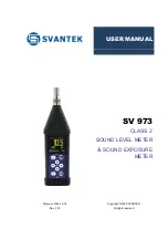 Svantek SV 973 User Manual preview