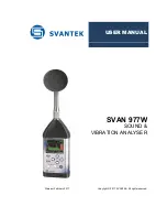 Svantek SVAN 977W User Manual предпросмотр