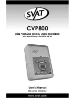 SVAT CVP800 User Manual preview