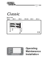 Preview for 1 page of Sveba Dahlen AB Classic DC-1 Operating & Installation Manual