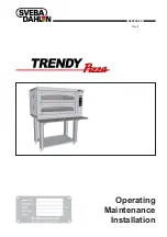 Preview for 1 page of Sveba Dahlen AB TRENDY Pizza Operating Maintenance Installation