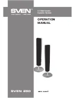 Sven 250 Operation Manual preview