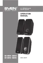 Preview for 11 page of Sven 320 Operation Manual