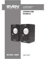 Preview for 1 page of Sven 354 Operation Manual