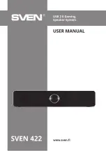 Предварительный просмотр 1 страницы Sven 422 User Manual