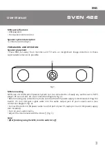 Предварительный просмотр 3 страницы Sven 422 User Manual