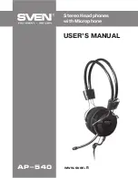 Предварительный просмотр 1 страницы Sven AP-540 User Manual