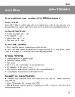 Preview for 2 page of Sven AP-750MV User Manual