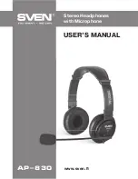 Sven AP-830 User Manual preview