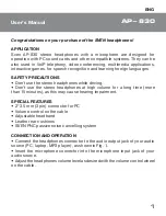 Preview for 2 page of Sven AP-830 User Manual