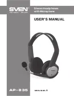 Sven AP-835 User Manual preview