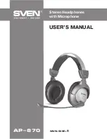 Sven AP-870 User Manual preview