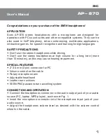 Preview for 2 page of Sven AP-870 User Manual