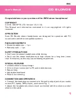 Preview for 2 page of Sven CD BLONDE User Manual