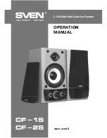 Sven CF-15 Operation Manual preview