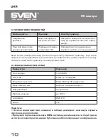 Preview for 10 page of Sven CU-2.2 User Manual