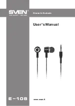 Предварительный просмотр 1 страницы Sven E-108 User Manual